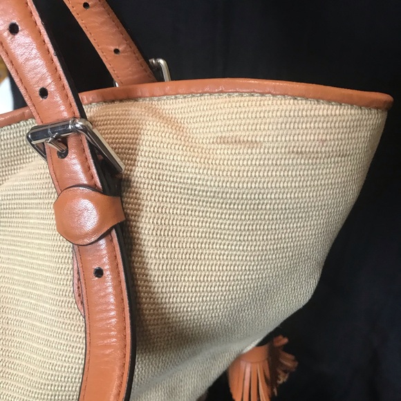 Ralph Lauren Canvas and Leather Handbag - Picture 6 of 9